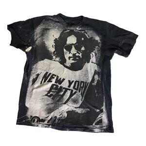 Vtg John Lennon Single Stitch bleach Print T-Shirt (No  Sz. tag) EUC 100% Cotton
